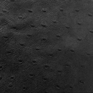 3oz (1.2mm) Charcoal Ostrich Embossed Cow Leather (per square foot)