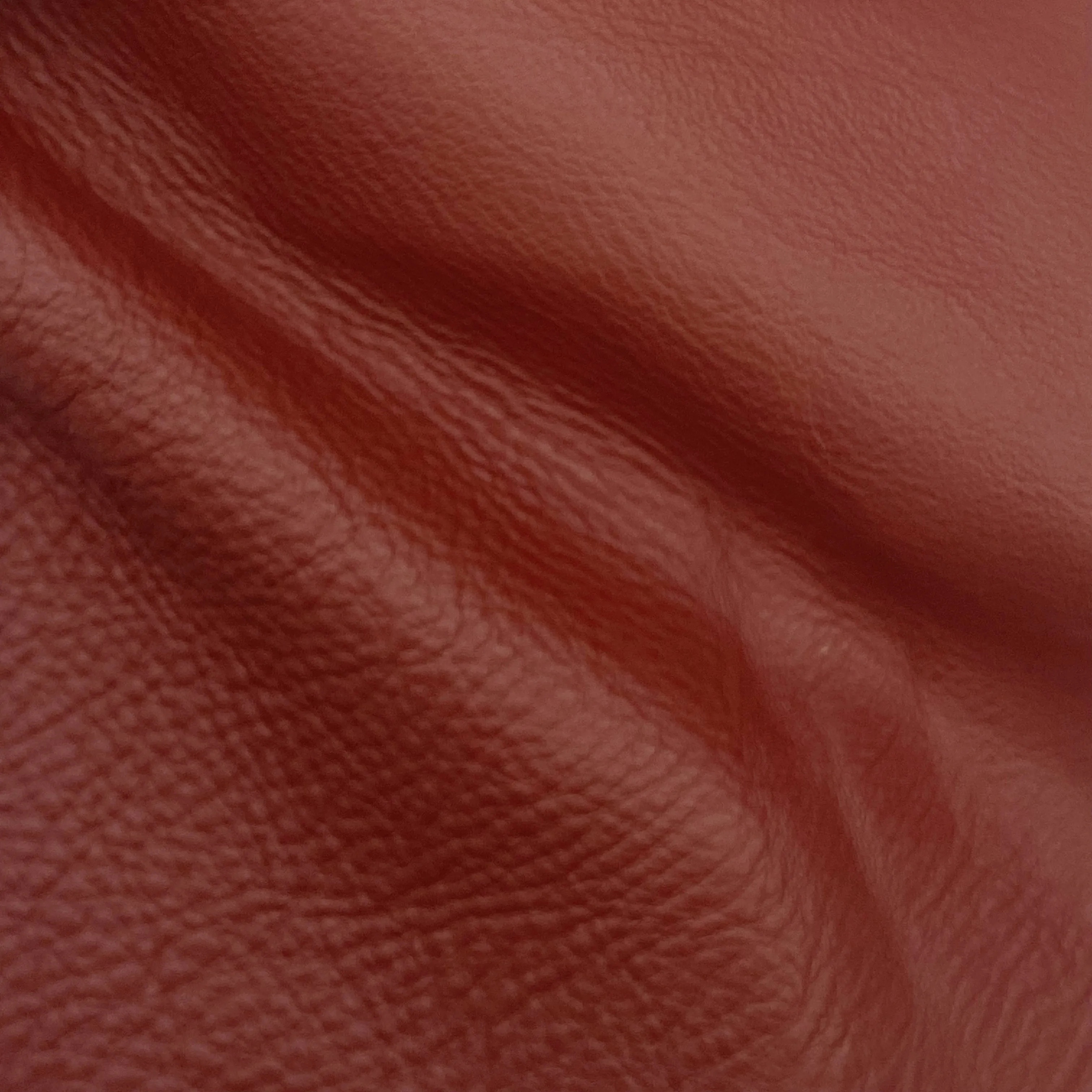 4oz (1.7mm) Pebble Cow Leather- Brick Red (per square foot)