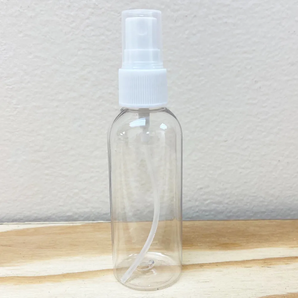 6 Spray Bottles Mist Clear Plastic Refillable Empty Container Soap Travel 2.7 oz