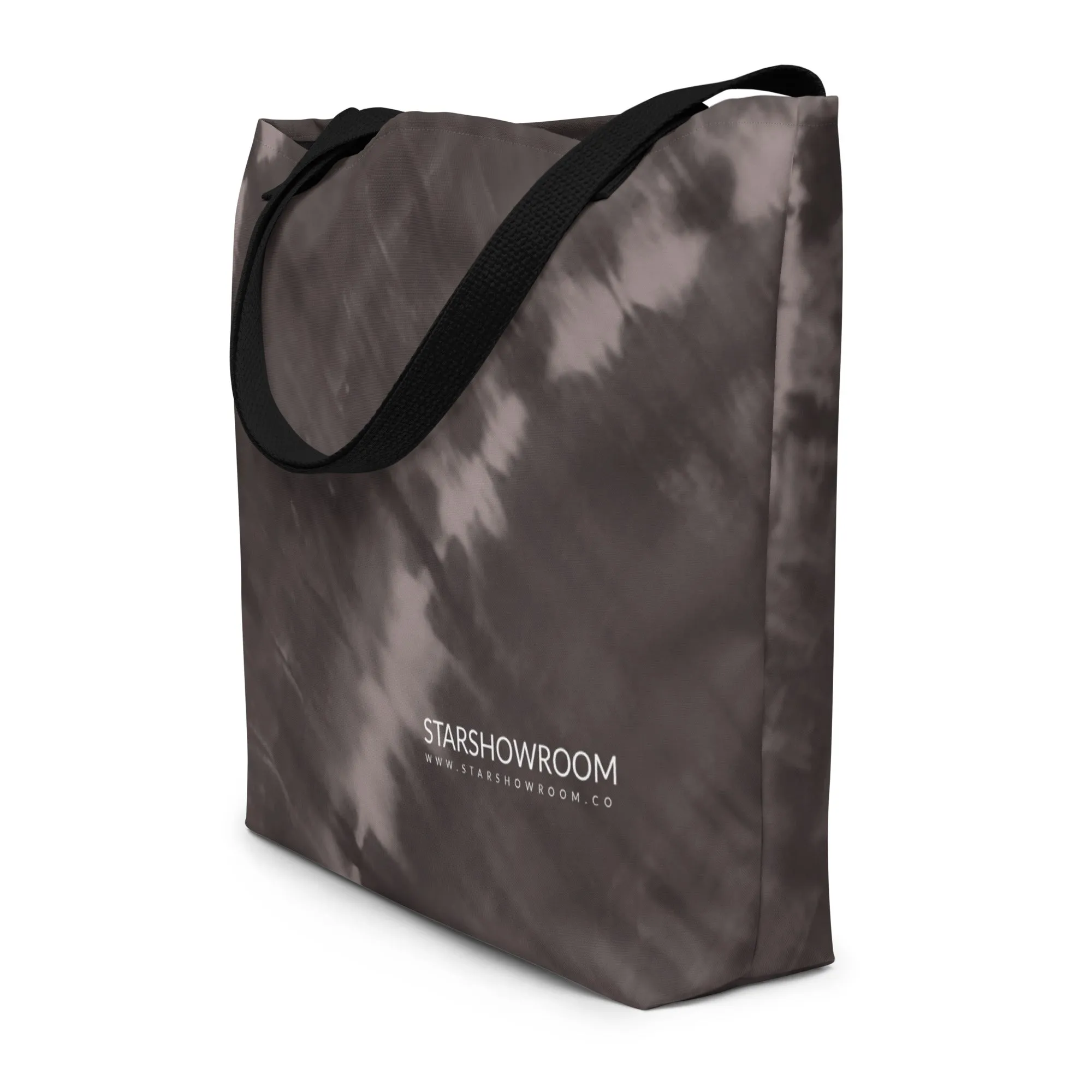 All-Over Print Large Tote Bag (Charcoal)