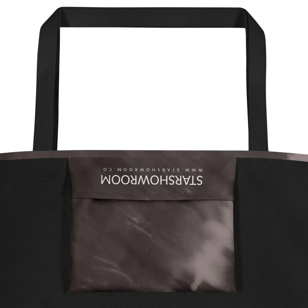 All-Over Print Large Tote Bag (Charcoal)