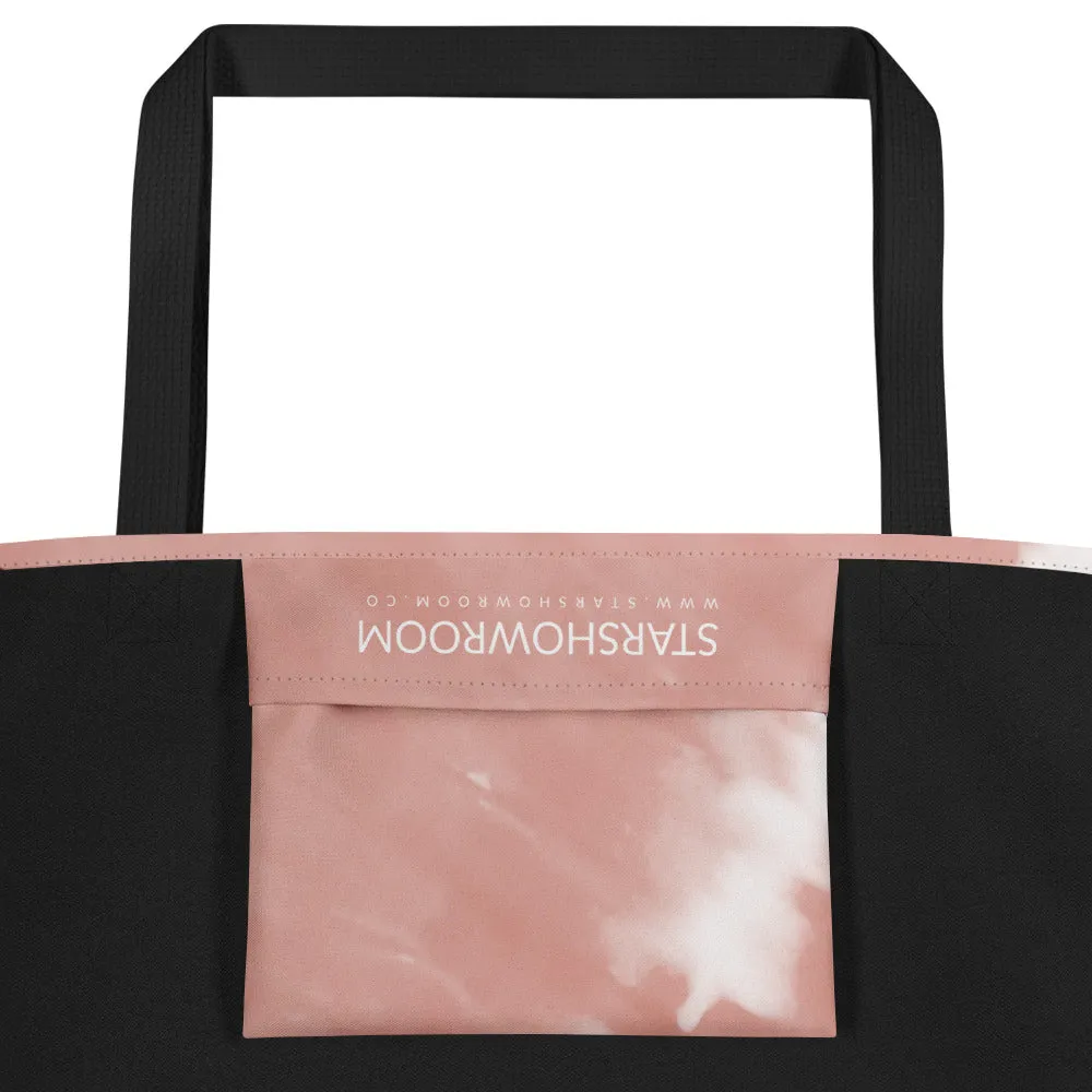 All-Over Print Large Tote Bag (Dusty Rose)