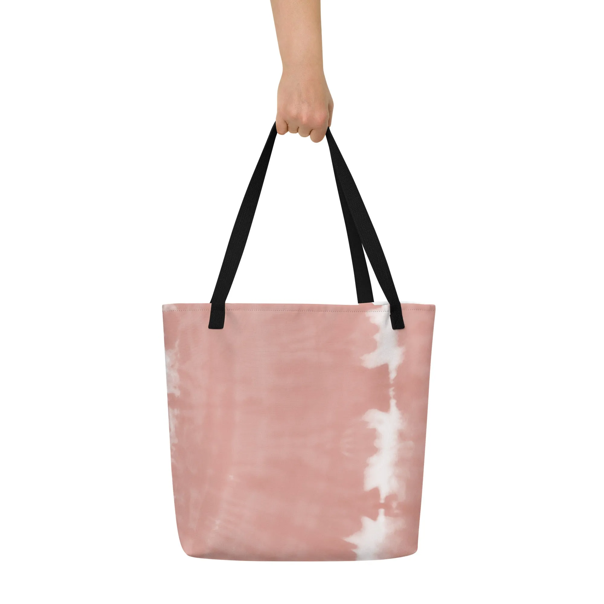 All-Over Print Large Tote Bag (Dusty Rose)