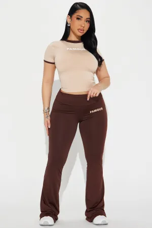 Almost Famous Pant Set - Chocolate/Combo