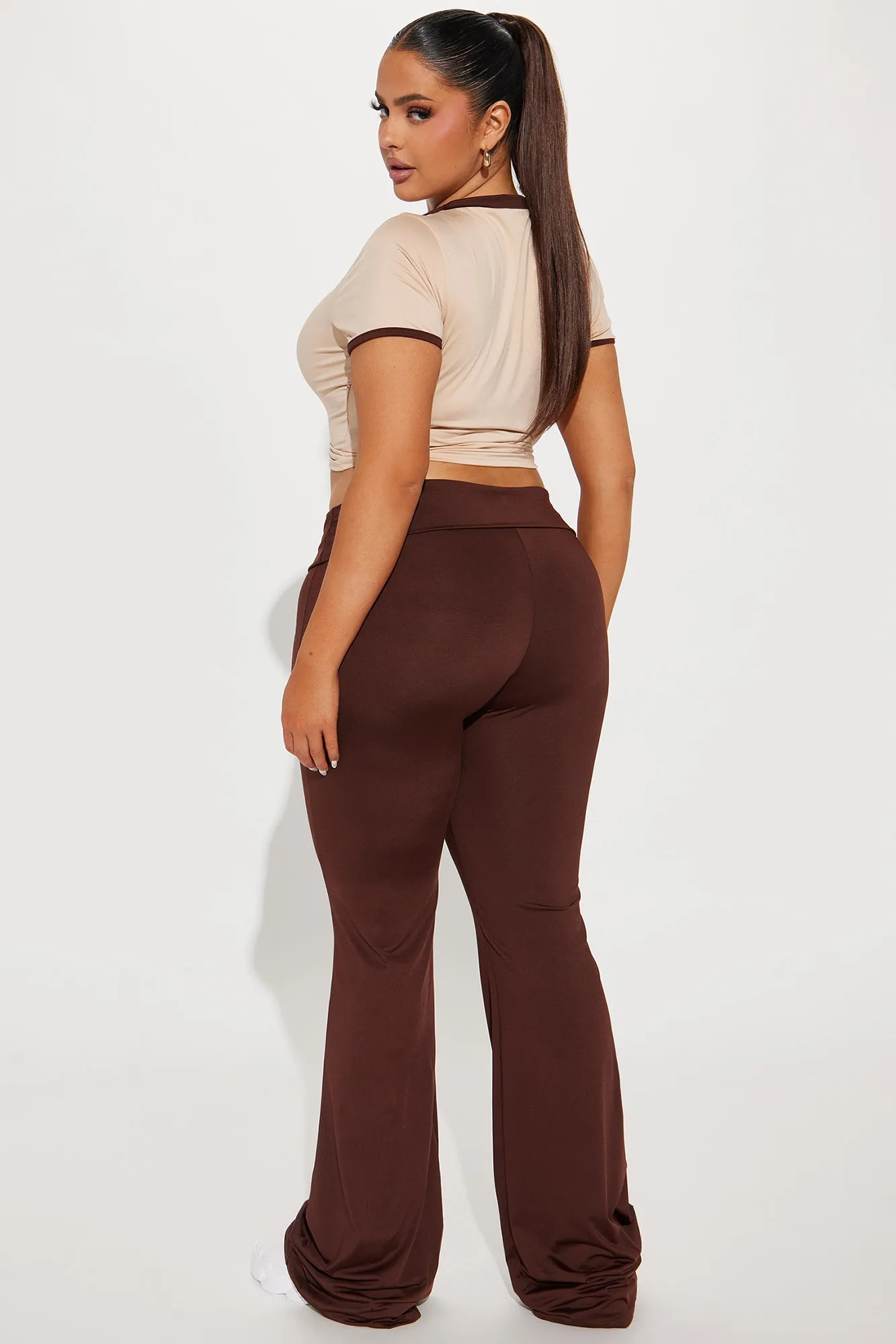 Almost Famous Pant Set - Chocolate/Combo