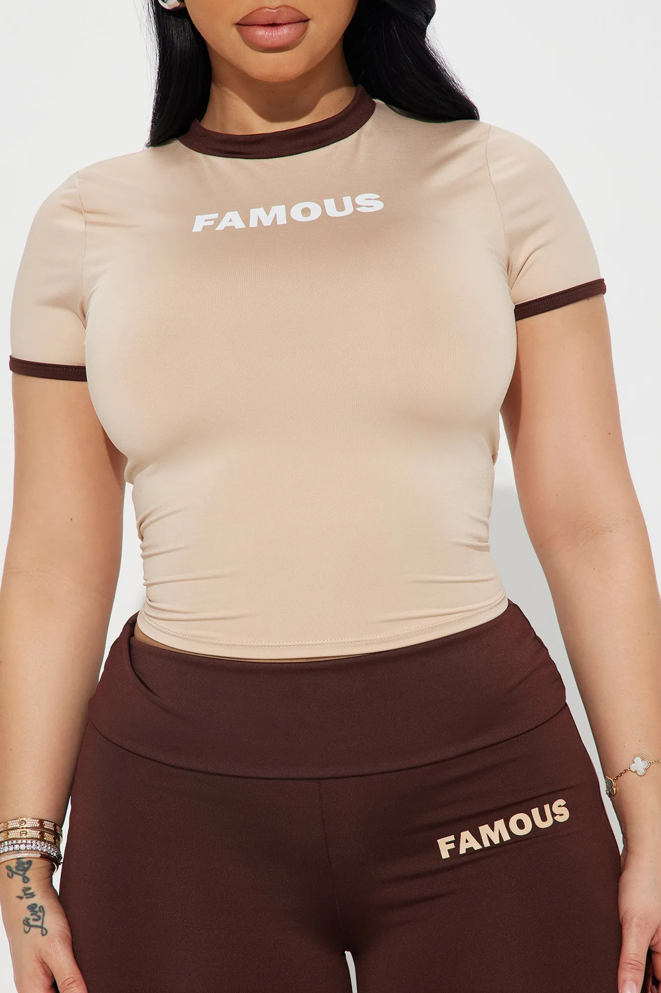 Almost Famous Pant Set - Chocolate/Combo