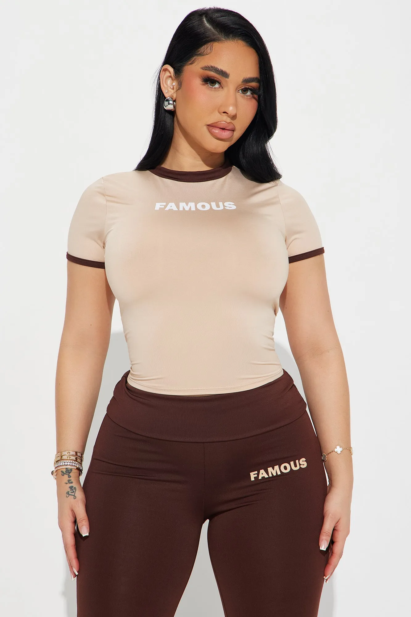 Almost Famous Pant Set - Chocolate/Combo