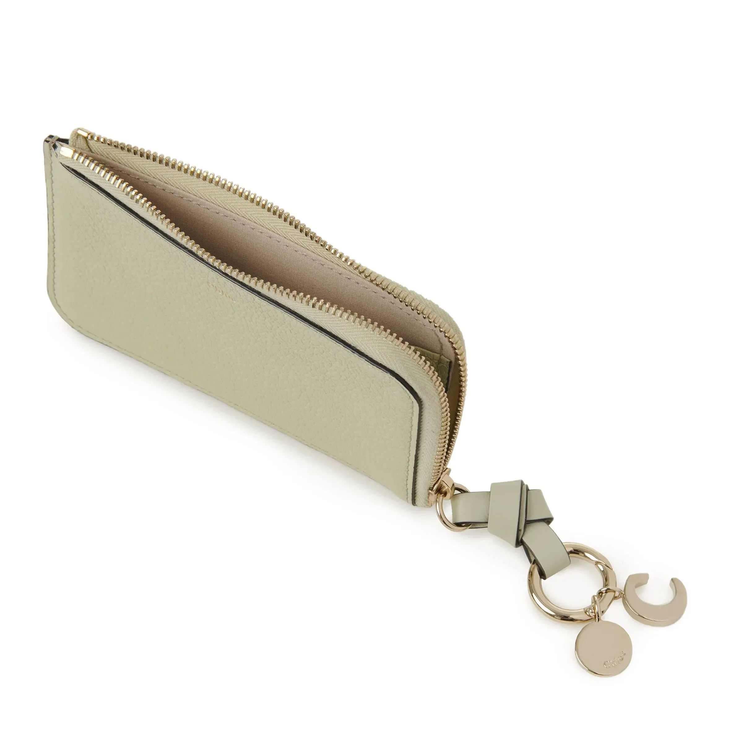Alphabet Zip Card Holder, Eucalyptus