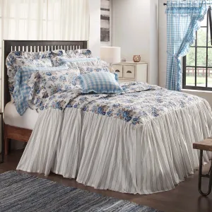 Annie Blue Floral Ruffled Queen Coverlet 80x60 27 **BACKORDERED UNTIL DECEMBER 2024**