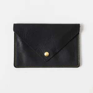 Black Cypress Leather Clutch