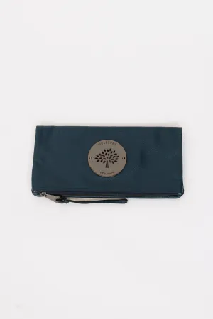 Blue Daria Leather Clutch