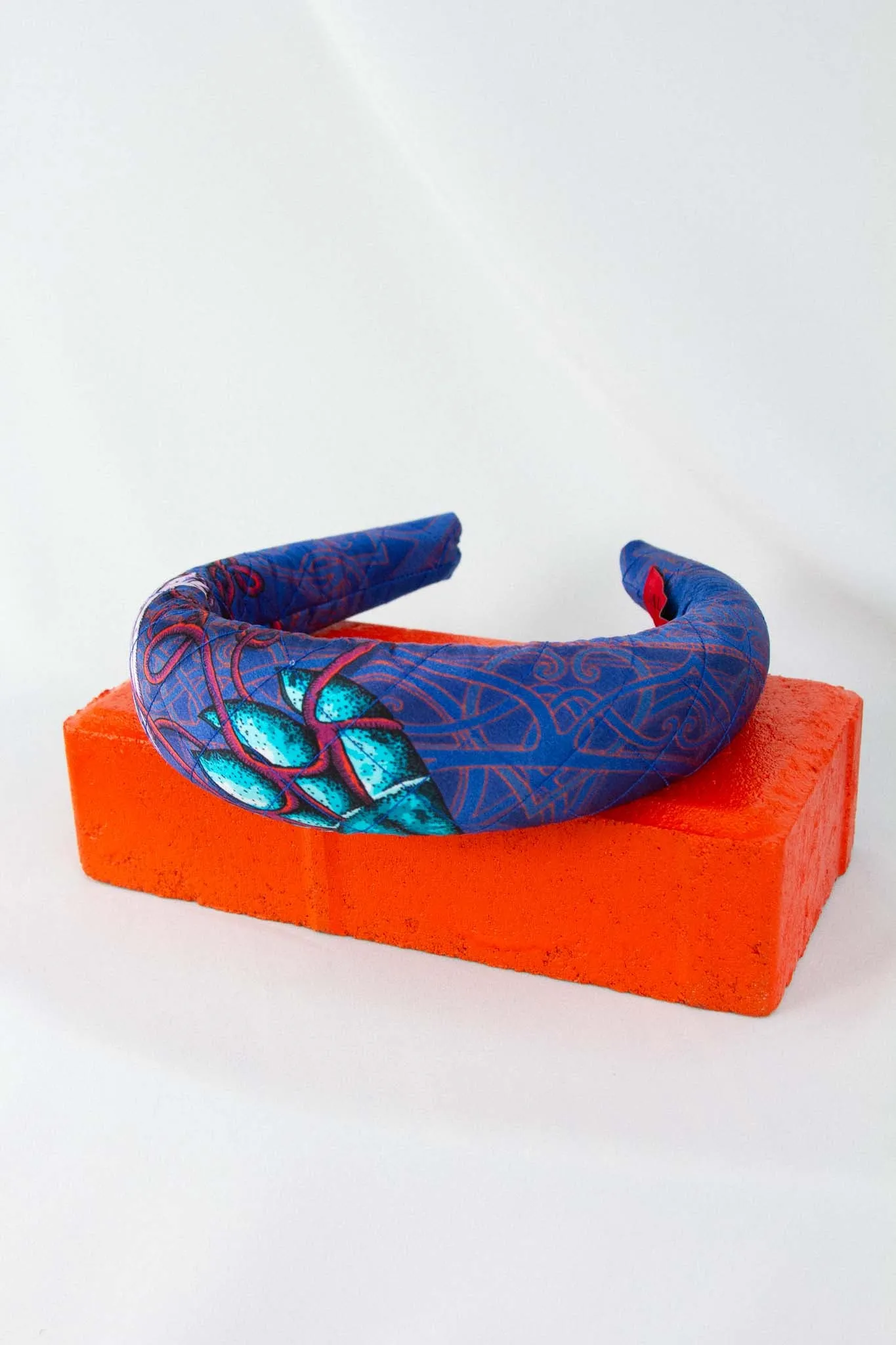 Dancing Jellyfish Blue Quilted Headband