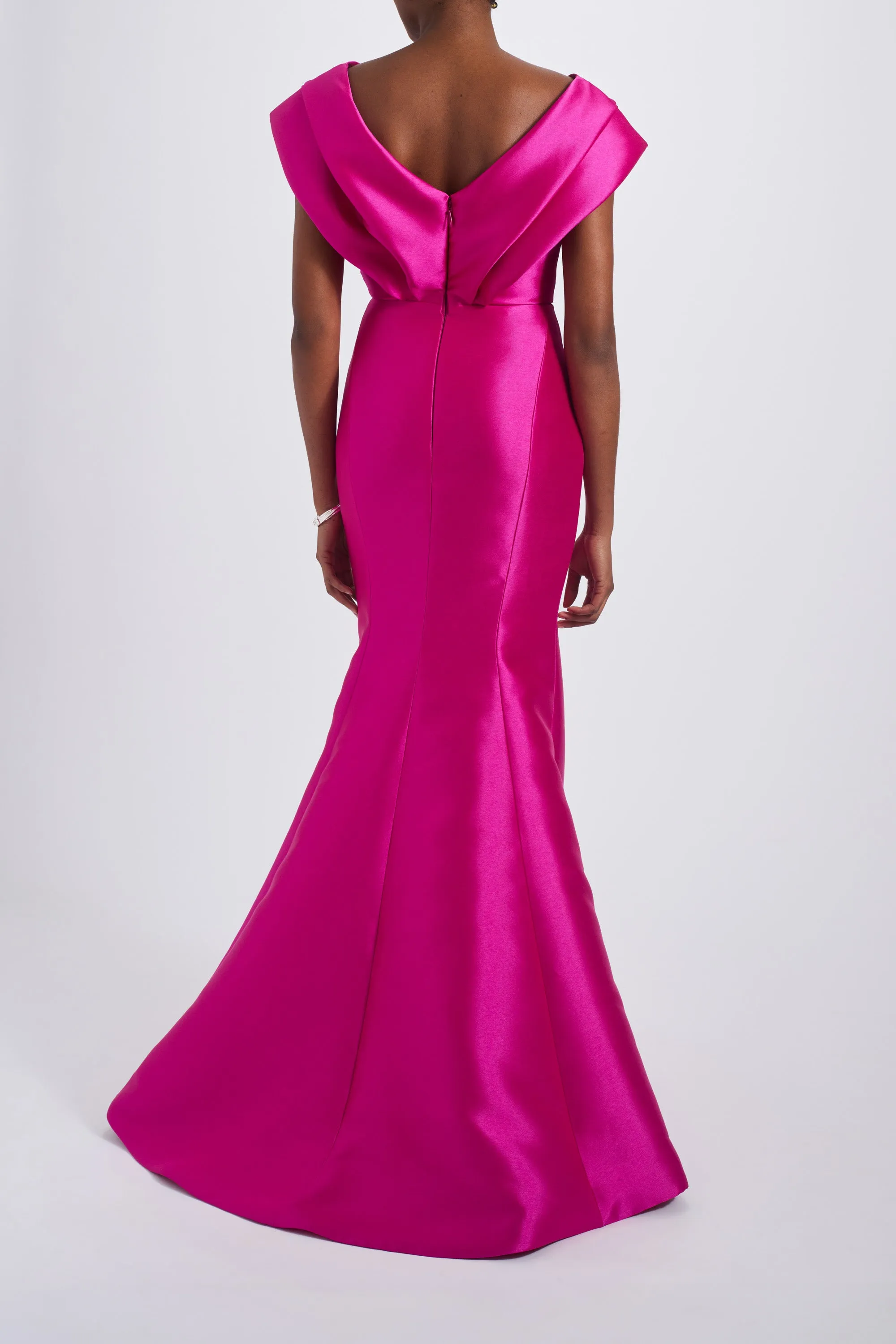 Draped Mikado Gown