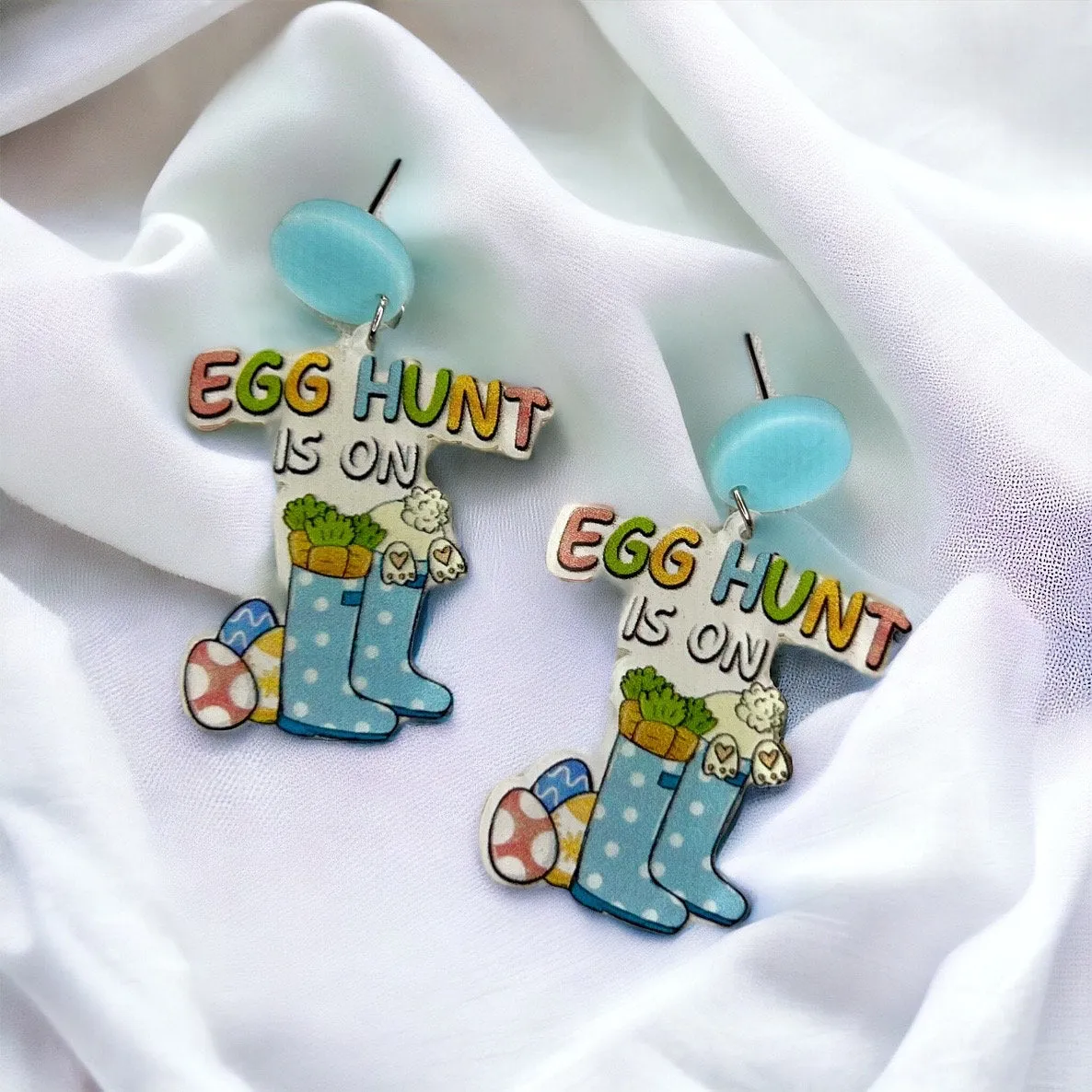 Easter Earrings - Happy Easter, Easter Bunny, Easter Accessories, Easter Egg, Easter Accessories, Easter Basket, Easter Hunt, Rabbit Earring