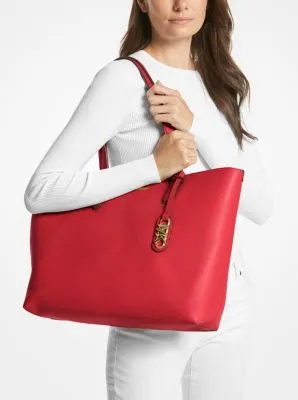 Eliza Extra-Large Pebbled Leather Reversible Tote Bag