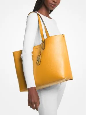 Eliza Extra-Large Pebbled Leather Reversible Tote Bag