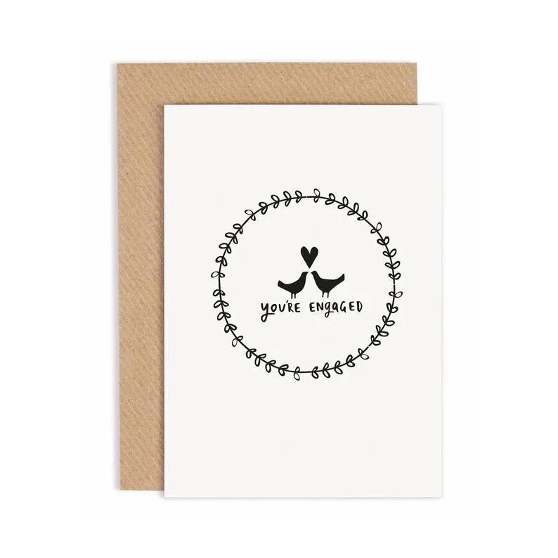 Engaged Lovebirds Card