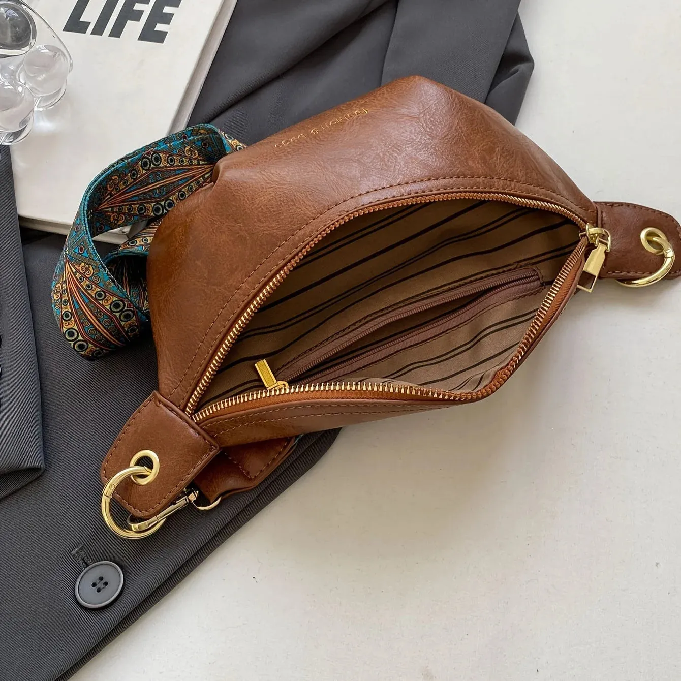 Estelle Retro Leather Crossbody Vintage Bag