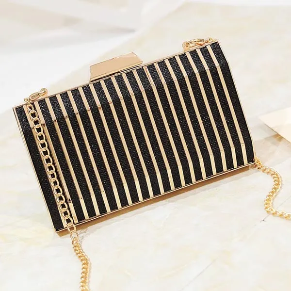 Evening Bag Black/Silver Wedding Party Bags  Rhinestone Clutches