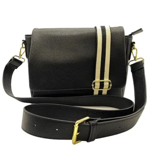 Georgie Foldover Cross Body Bag | Black