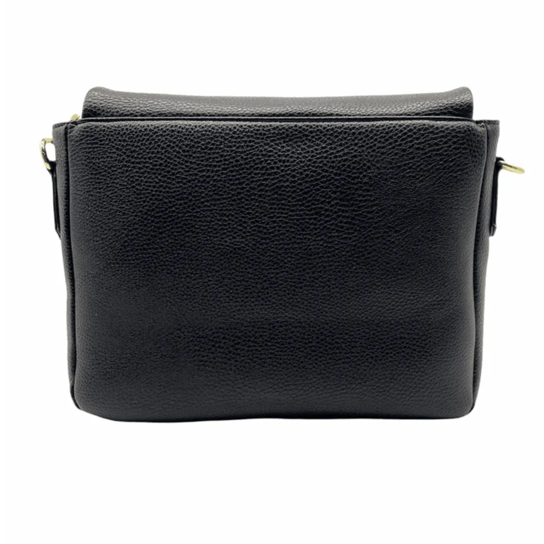 Georgie Foldover Cross Body Bag | Black