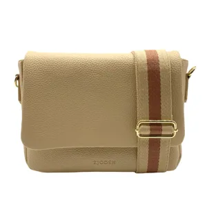 Georgie Foldover Cross Body Bag | Nude