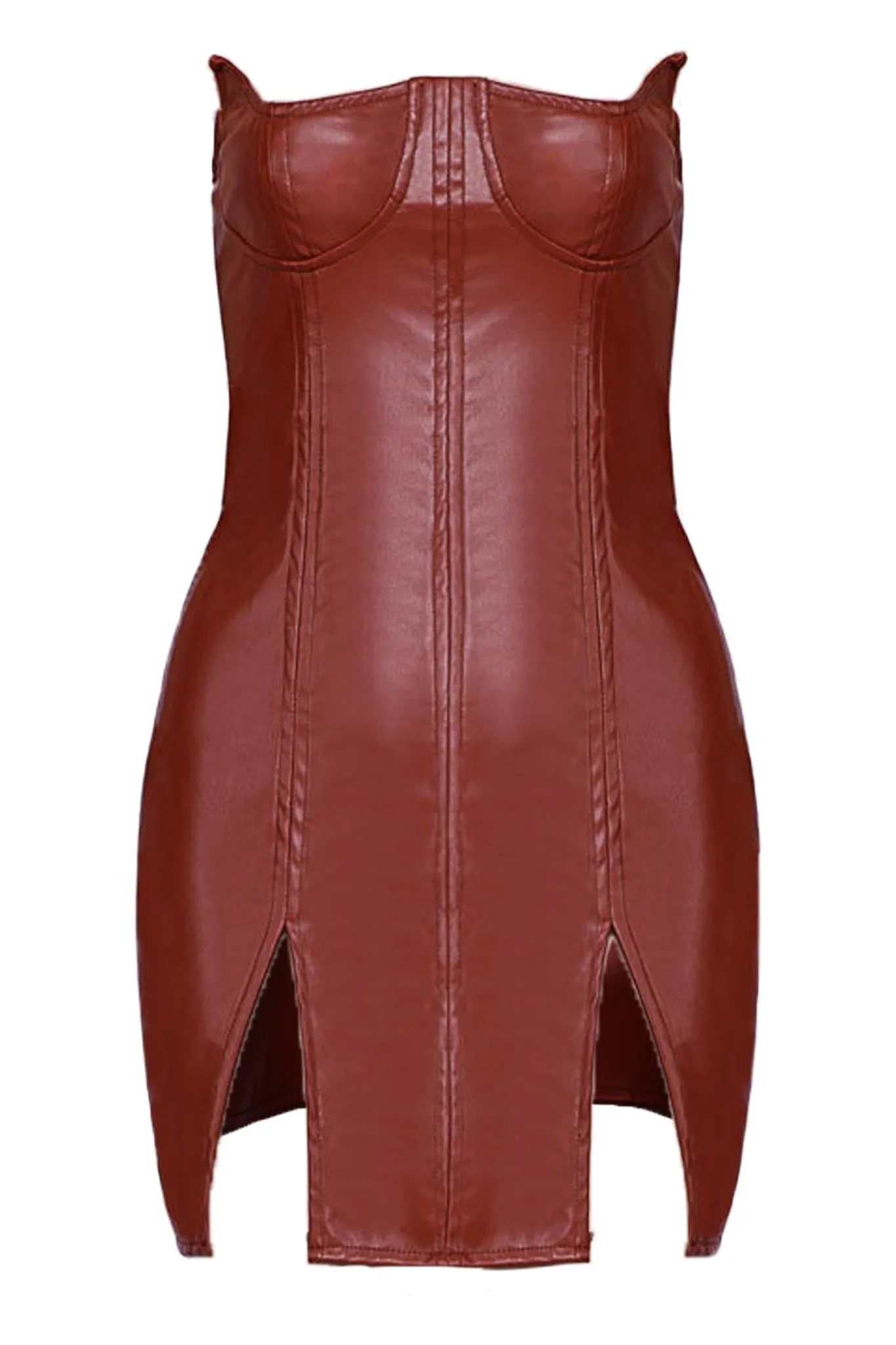 LEATHER EFFECT DRESS
