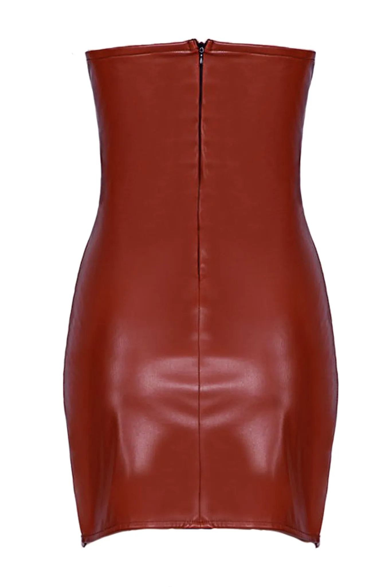 LEATHER EFFECT DRESS