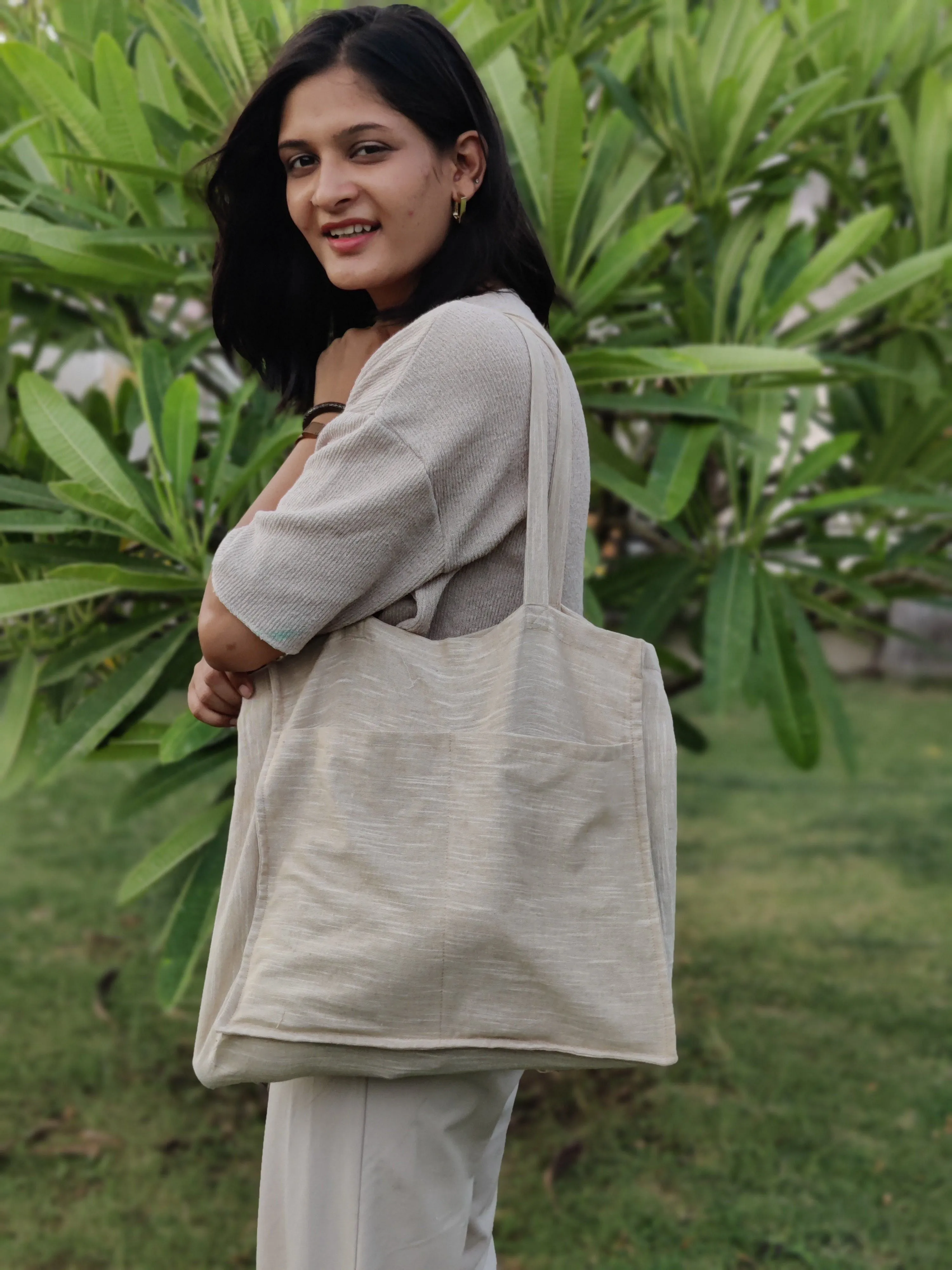 Linen Tote Bag Beige