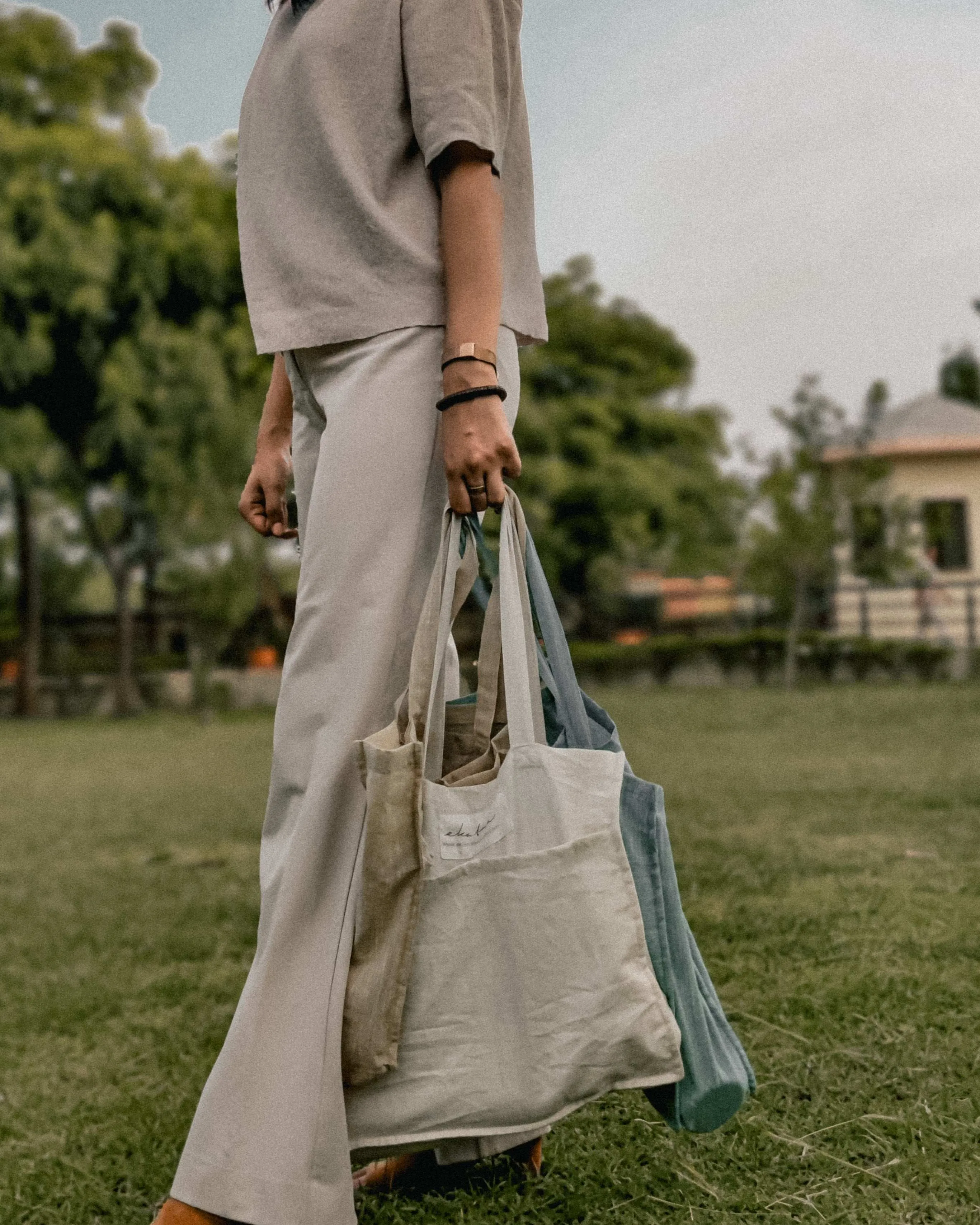 Linen Tote Bag Beige