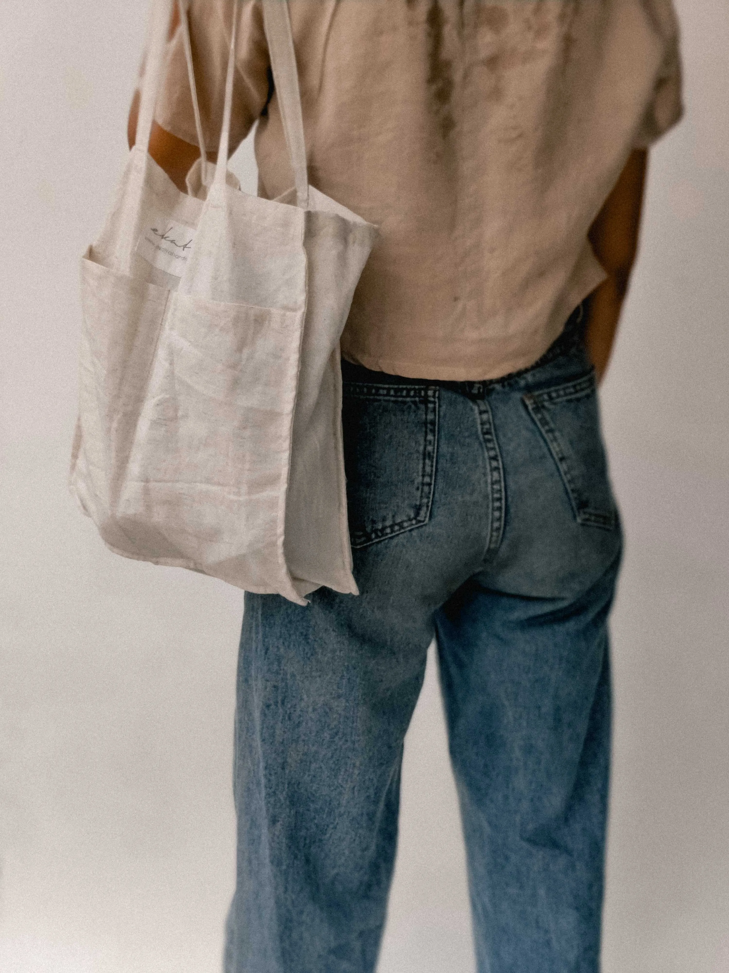 Linen Tote Bag Beige