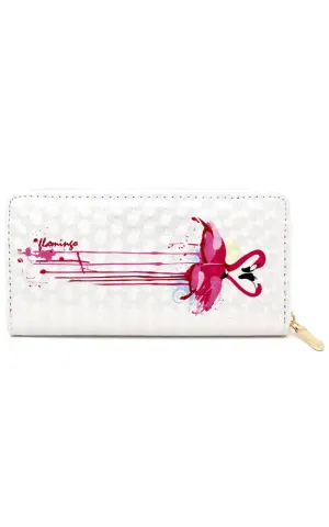 LOA185 Flamingo 3D Hologram Clutch Wallet