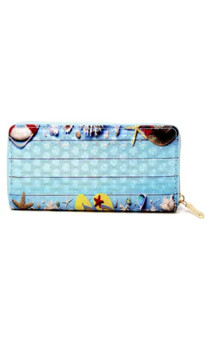 LOA197 Beach Life 3D Hologram Clutch Wallet