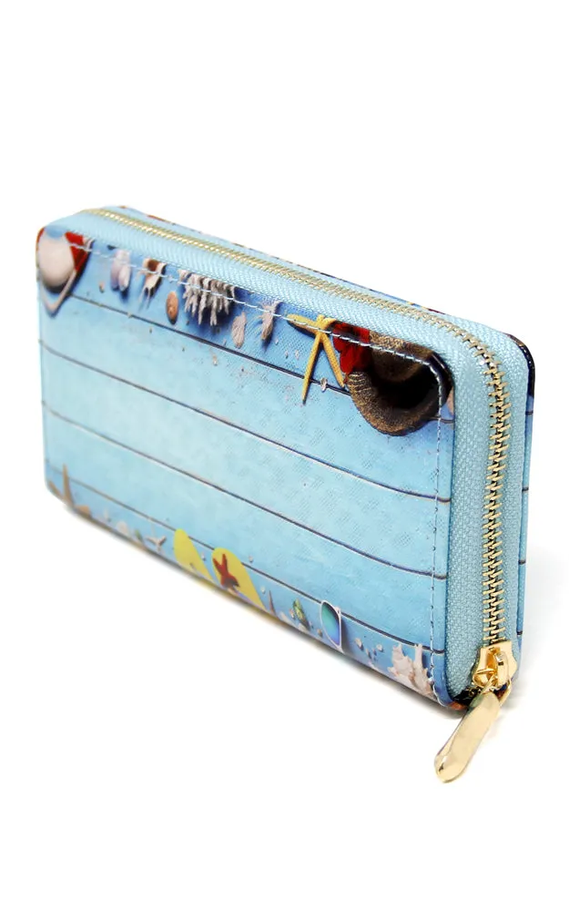 LOA197 Beach Life 3D Hologram Clutch Wallet