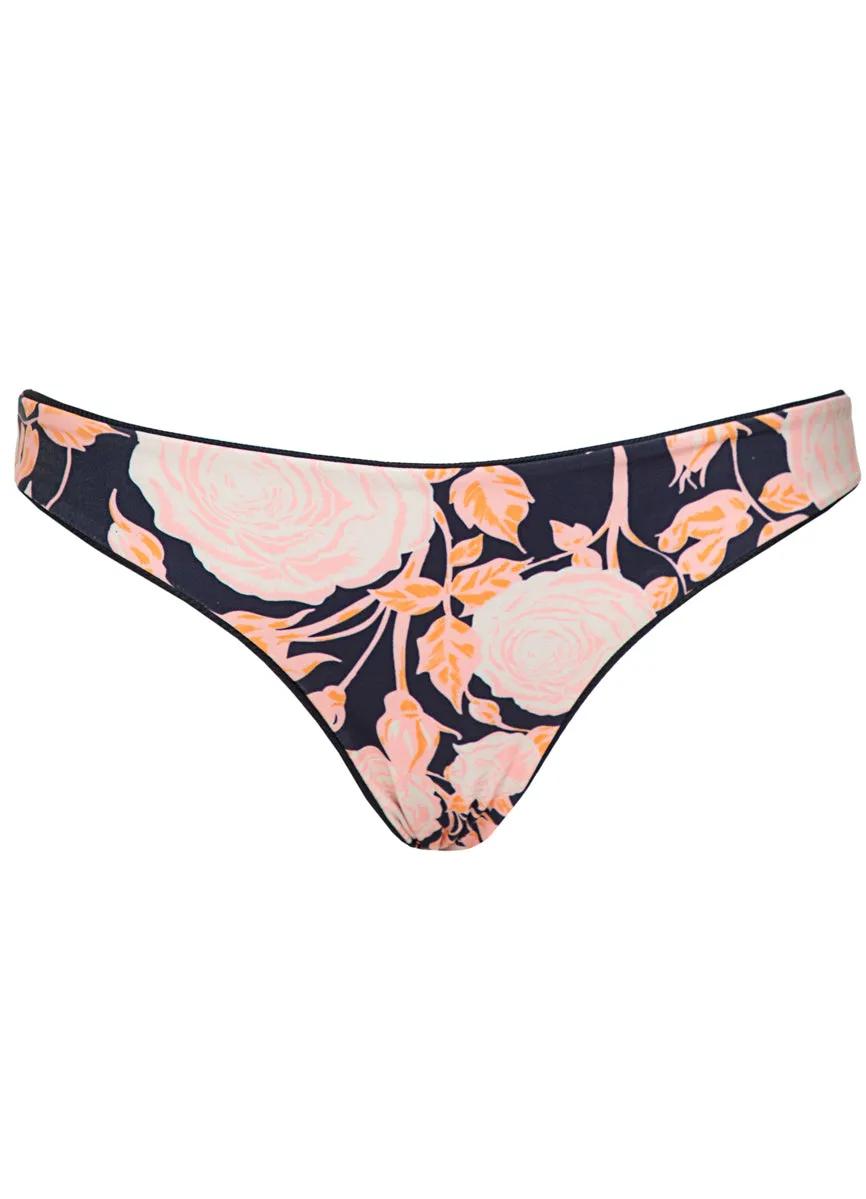 Maaji Onyx Black Flirt Low Rise Thin Side Bikini Bottom