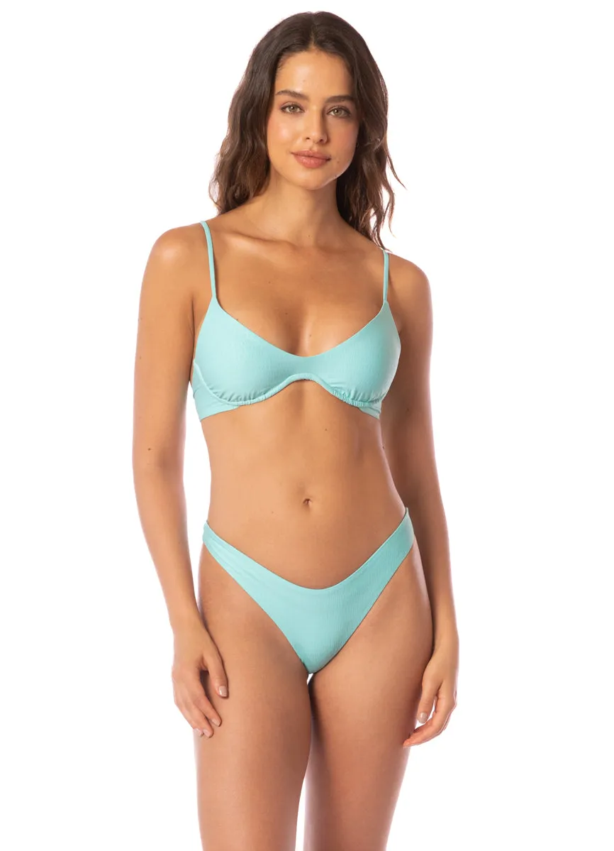 Maaji Sea Turquoise Splendour Regular Rise Thin Side Bikini Bottom