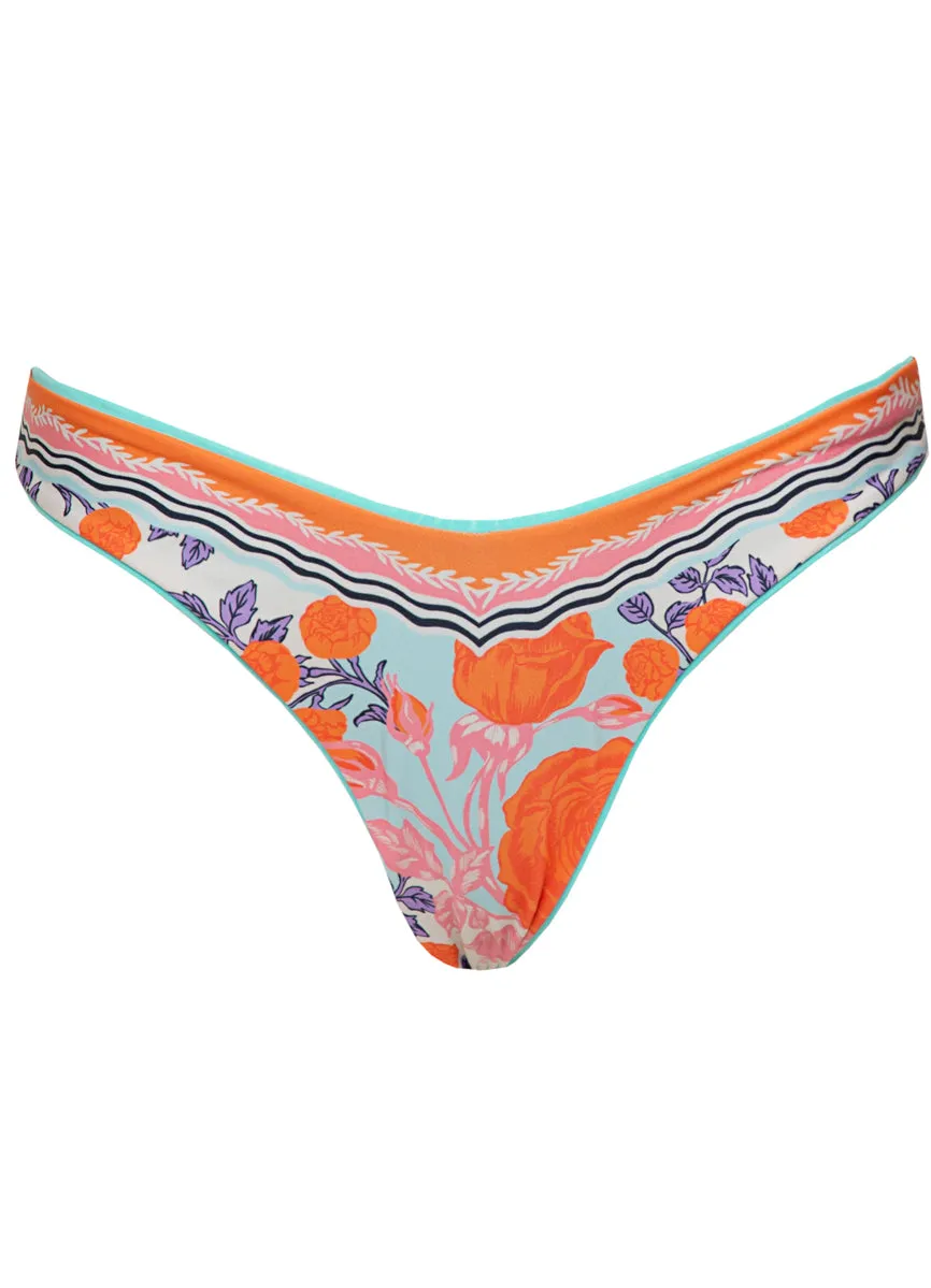 Maaji Sea Turquoise Splendour Regular Rise Thin Side Bikini Bottom