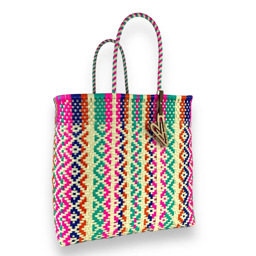 Maria Victoria | Aurora Tote | Upcycled, Handwoven, Multicolor