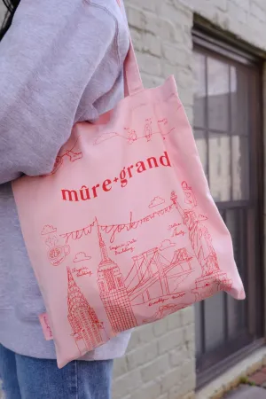 Mure   Grand Pink NY Illustration Tote Bag