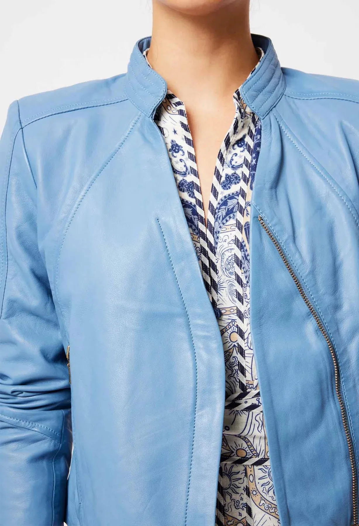 Once Was - Lyra Leather Jacket - Zenith