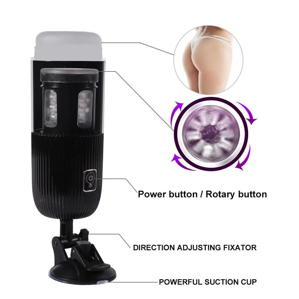 Rotating Hands-free Masturbator Cup