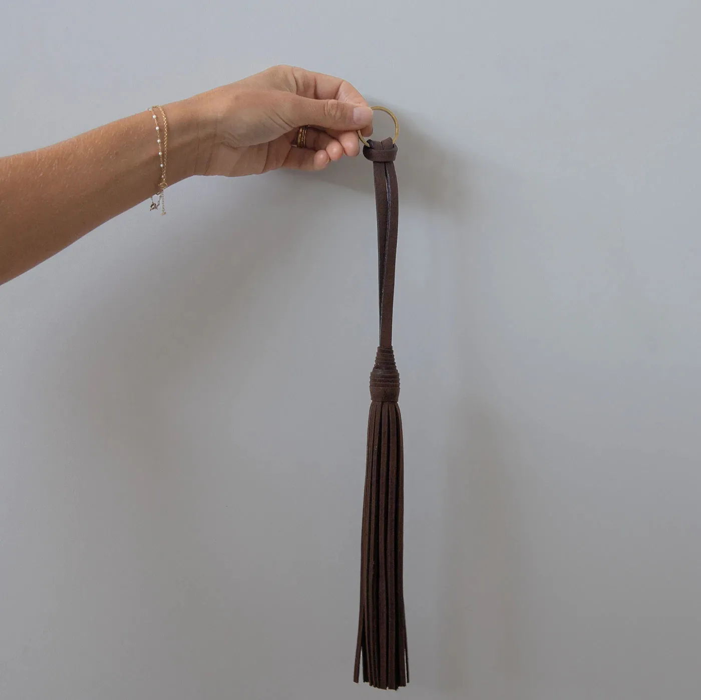 Tassle Keychain / Chocolate