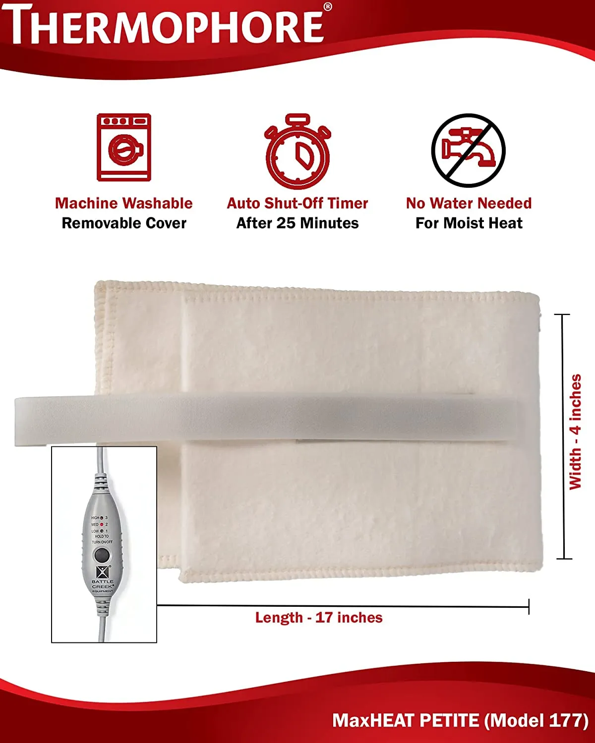 Thermophore Liberty 2 - (USA Assembled) - Moist Heat Pack - Model 177 - Petite 4 x 17