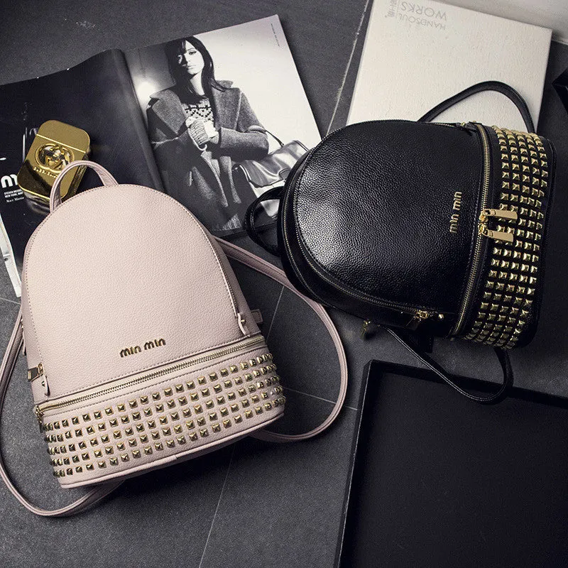 vintage casual new style leather school bags high quality hotsale women candy clutch famous brand backpack