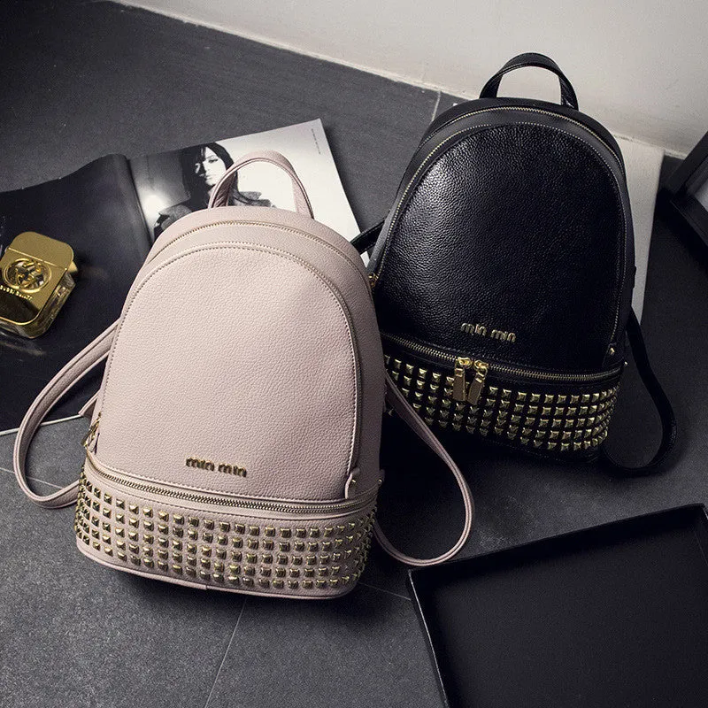 vintage casual new style leather school bags high quality hotsale women candy clutch famous brand backpack