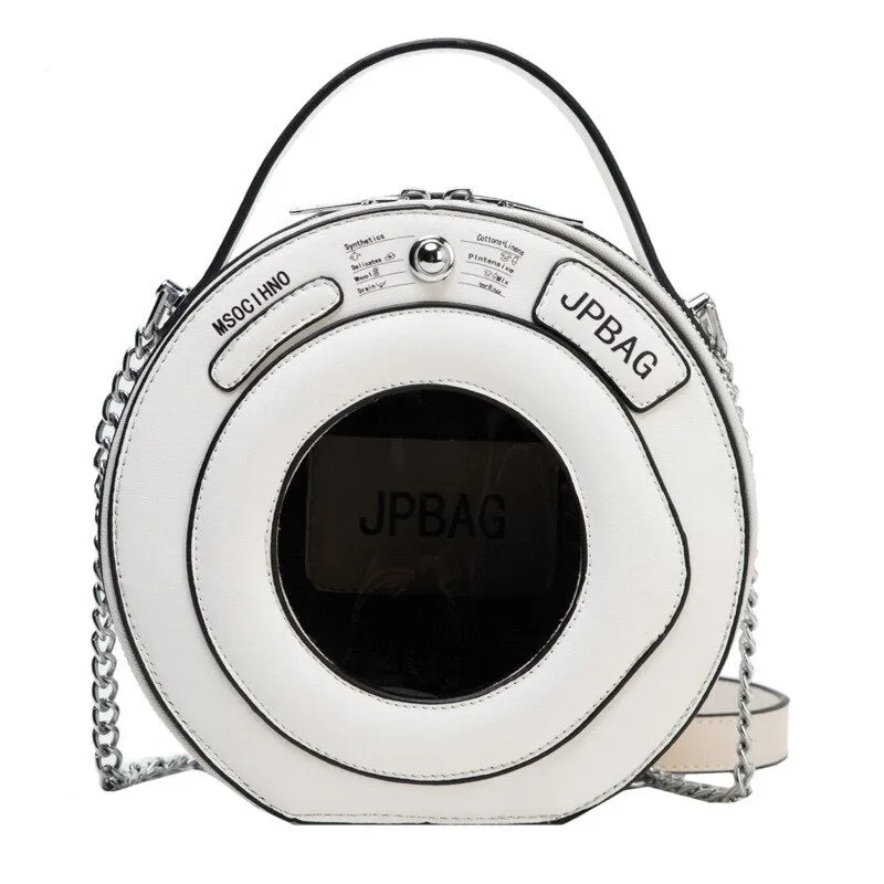 Washing Machine Shape Women Shoulder Bag Round Bag Female Handbag Small Crossbody Bags For Women2022 PU Leather Handbag