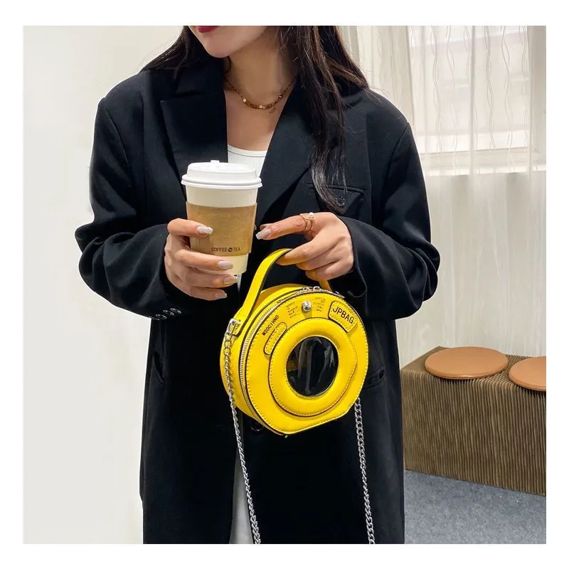 Washing Machine Shape Women Shoulder Bag Round Bag Female Handbag Small Crossbody Bags For Women2022 PU Leather Handbag
