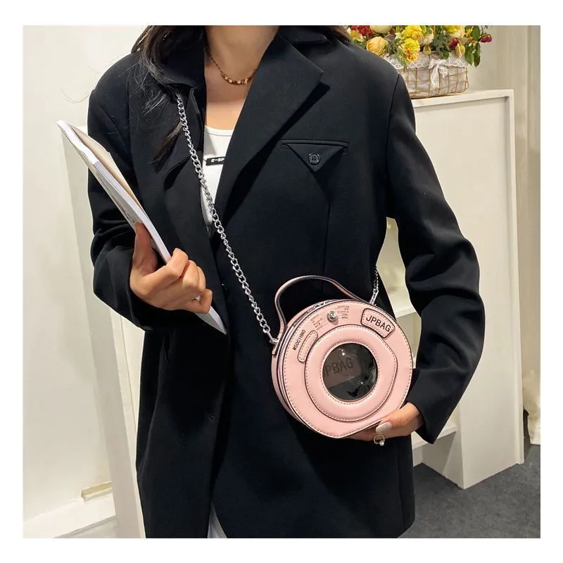 Washing Machine Shape Women Shoulder Bag Round Bag Female Handbag Small Crossbody Bags For Women2022 PU Leather Handbag