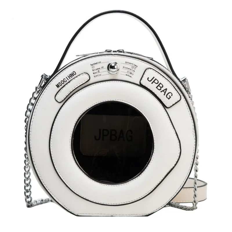 Washing Machine Shape Women Shoulder Bag Round Bag Female Handbag Small Crossbody Bags For Women2022 PU Leather Handbag