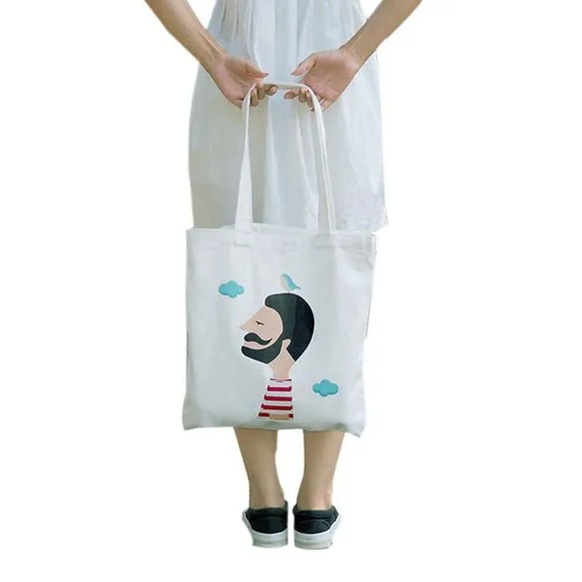 Women Creative printing Shoulder Bag Canvas Handbag Totes Shopper Travel Bags  O0517#30